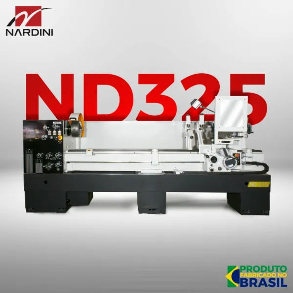 Torno Mecânico Nardini Nodus ND 325 Novo NR12 - frontal Modelos de Torno Mecânico Nardini Usados