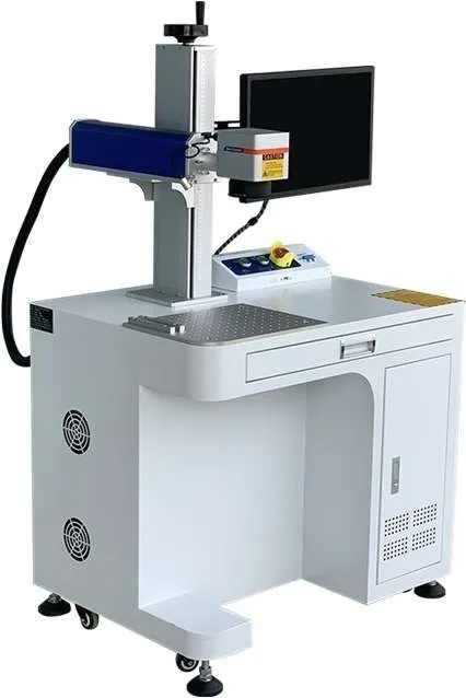 Vista frontal da Máquina de Gravação a Laser Fibra Óptica 30W